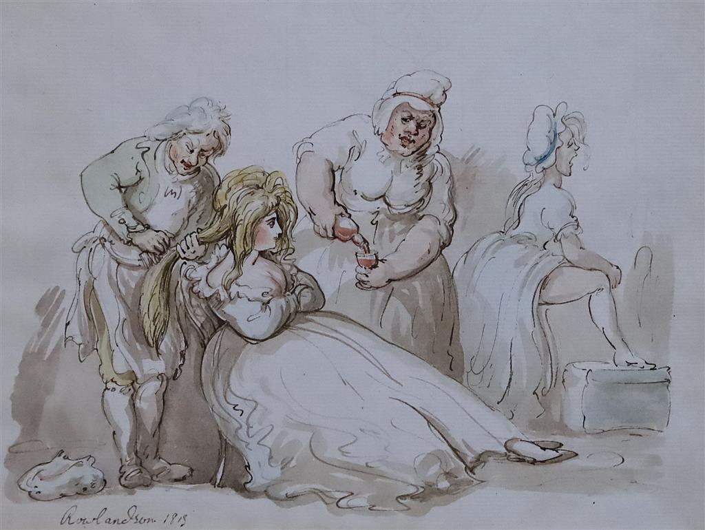 Thomas Rowlandson (1756-1827) The Morning Dram 7 x 9in.